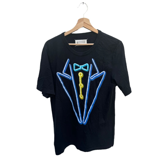 Vintage Black Trompe l’oeil Printed Tuxedo T-shirt