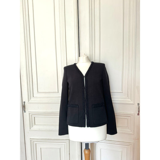 Black Wool La petite veste noire Jacket