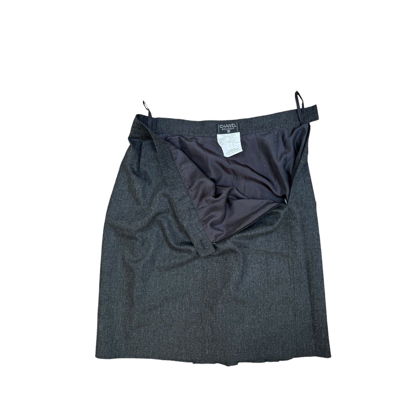 Autumn 1994 Vintage Grey Wool Skirt