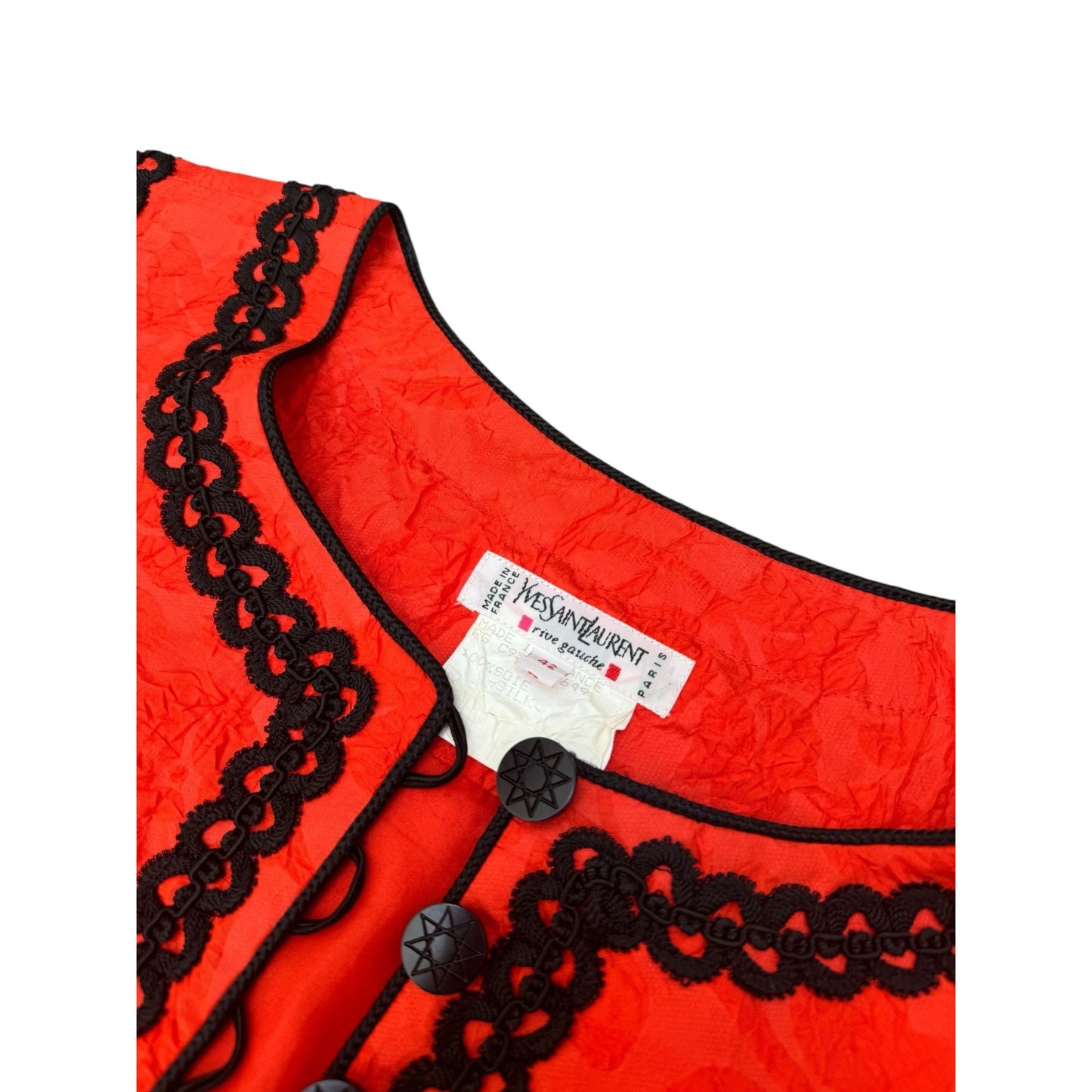 1995 Red Black Silk Dress