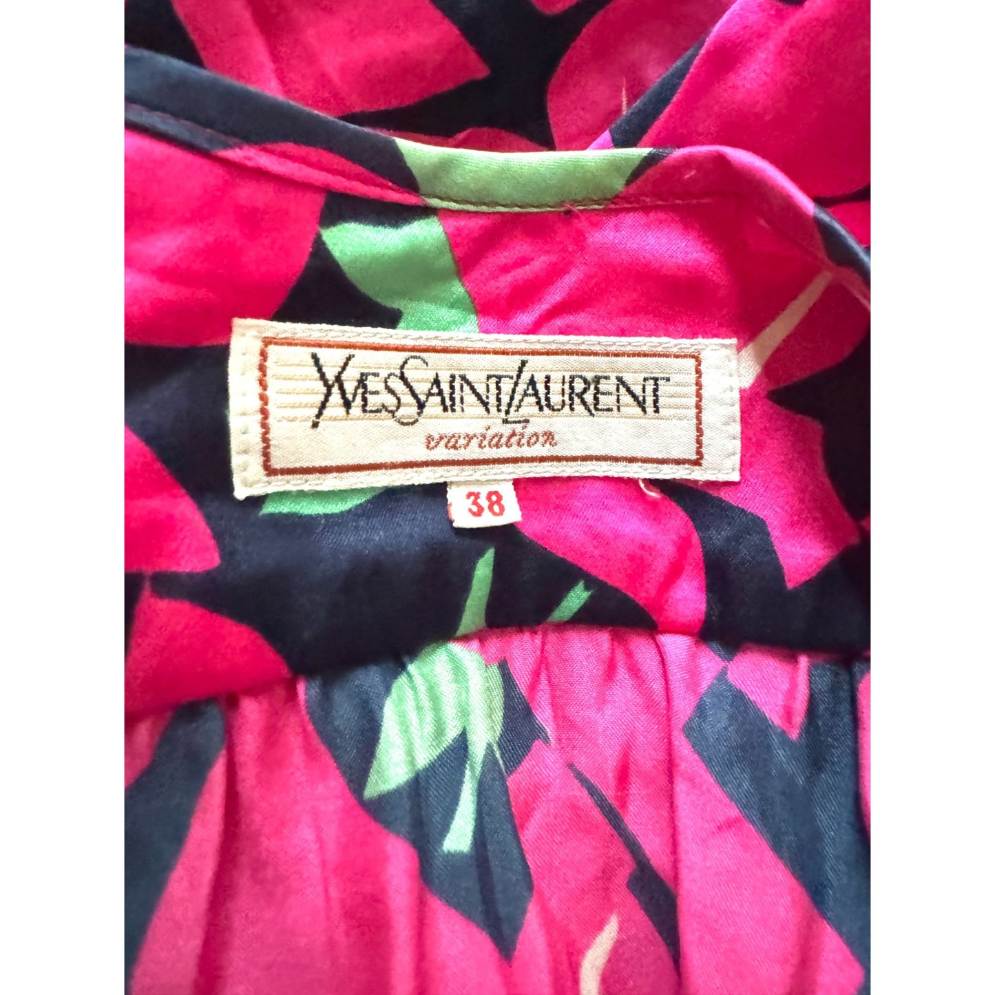 Vintage Silk Floral Wrap Dress