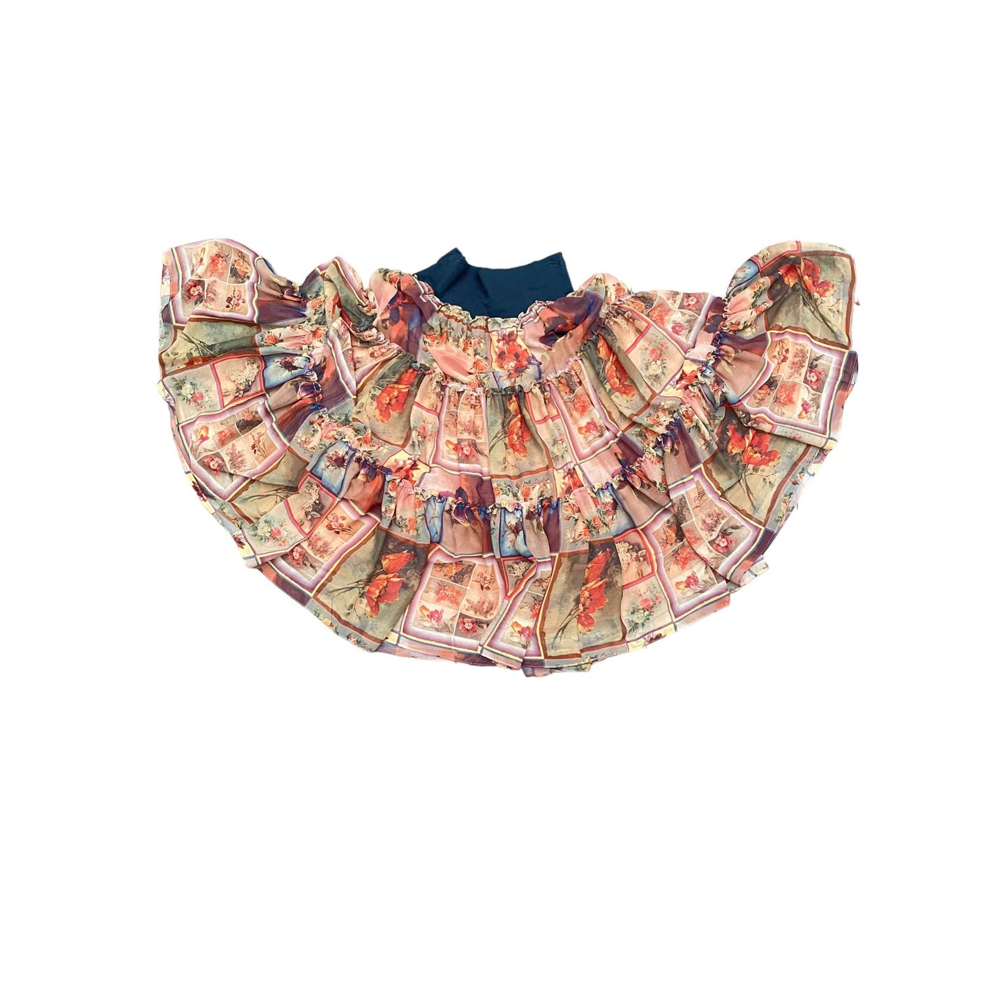 Junior Tapestry / Floral Wide Skirt Stretchable waist