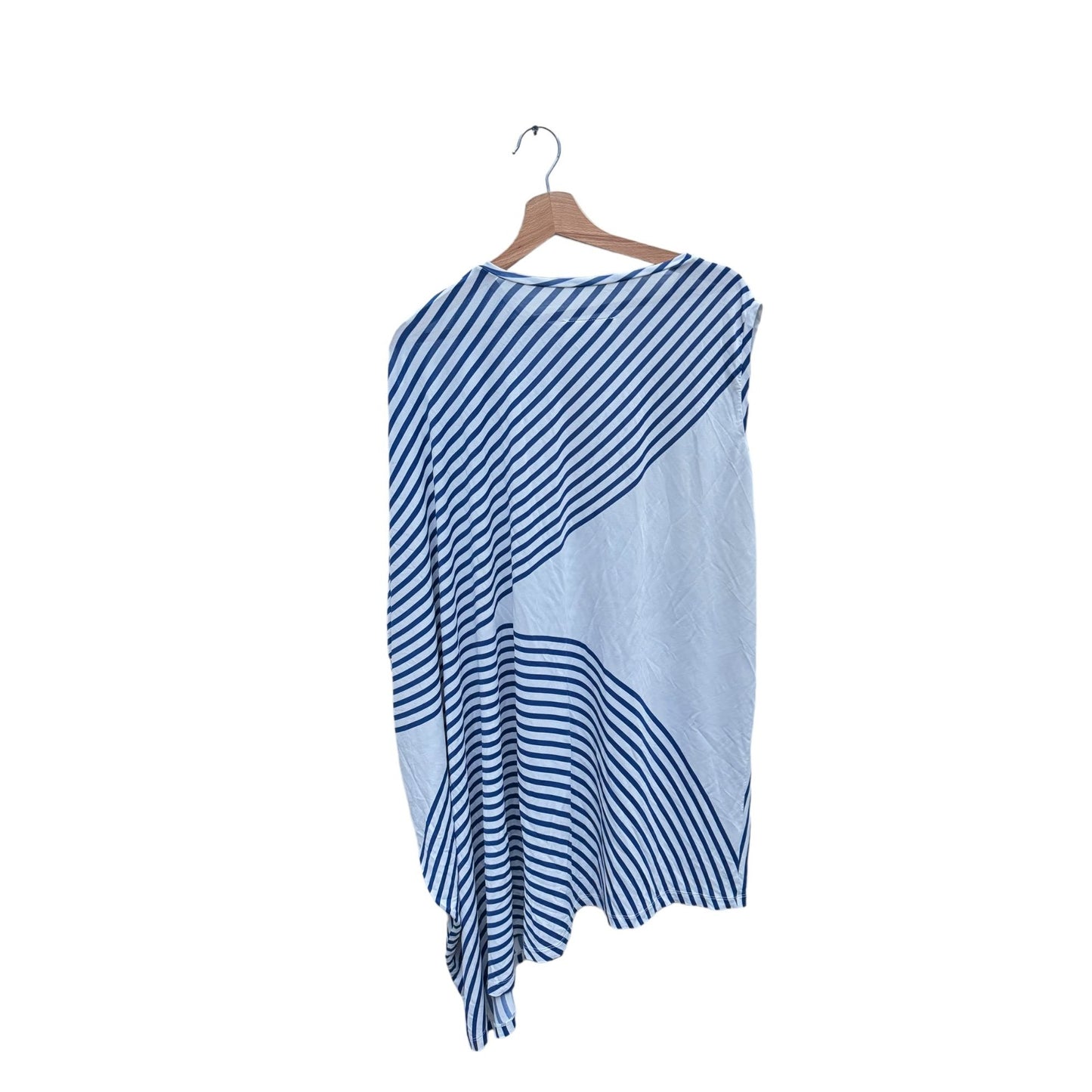 MM6 Navy White Striped Top