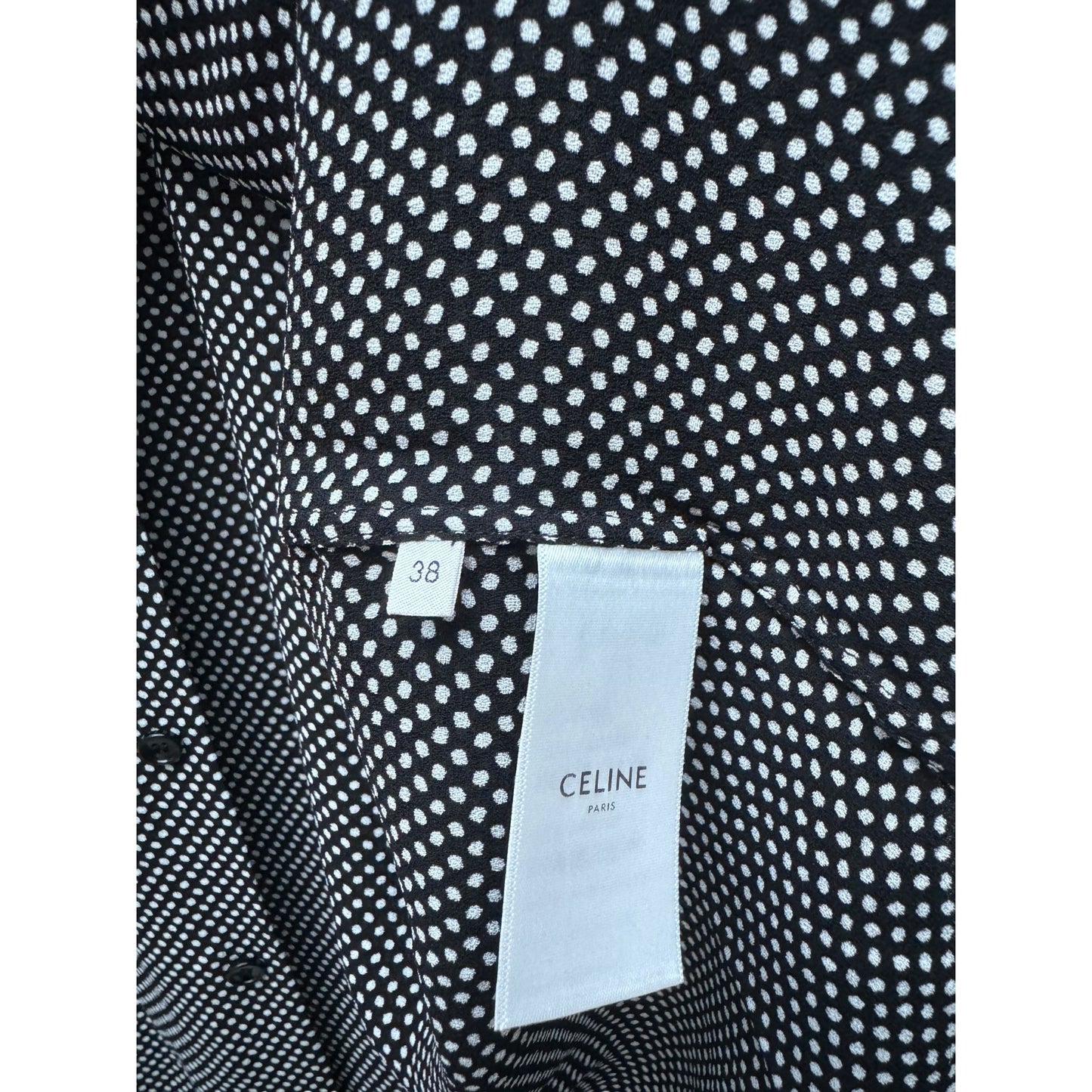 By Hedi Slimane Black White Dot Shirt
