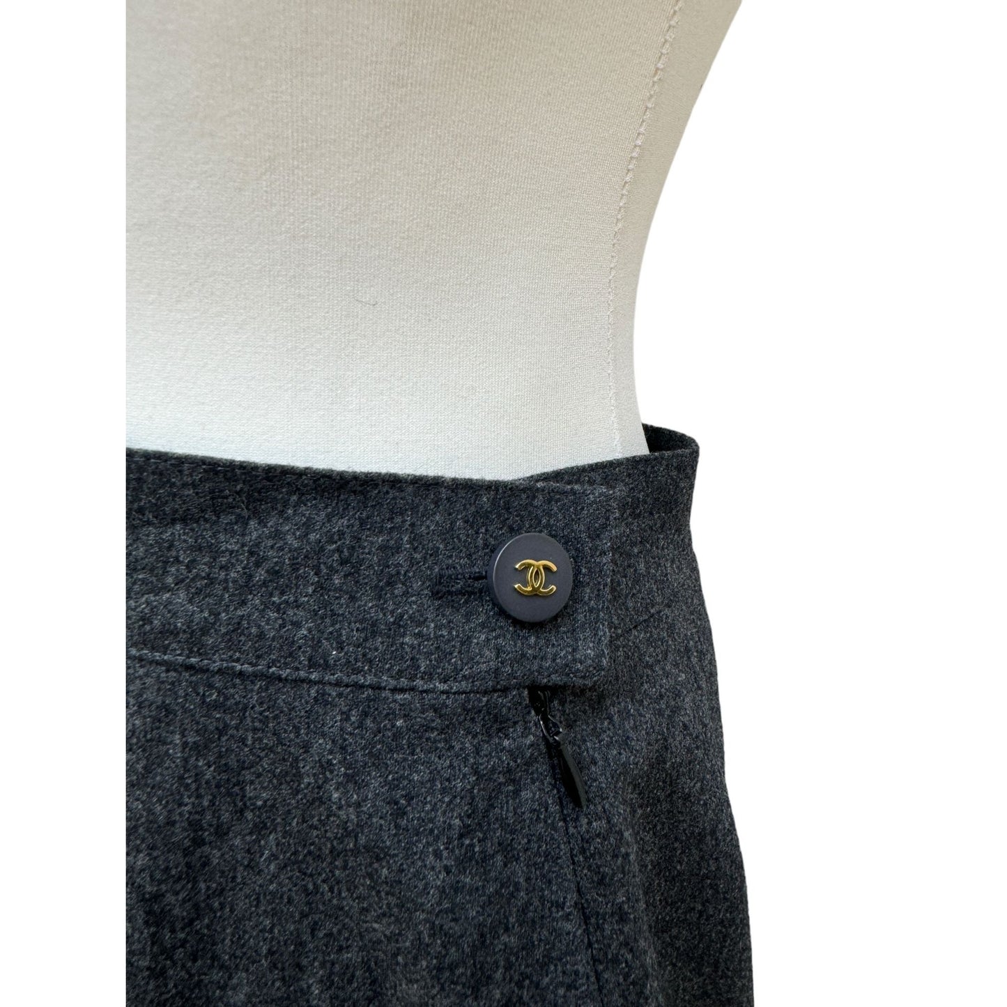 Autumn 1994 Vintage Grey Wool Skirt