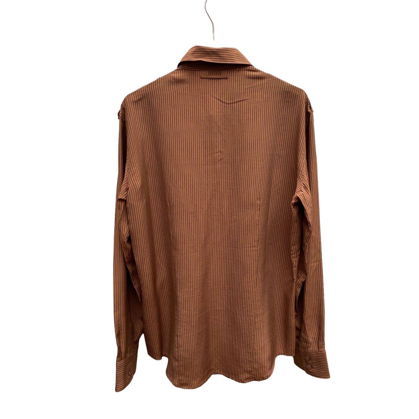 Vintage Brown Built-in Striped Suspenders Shirt