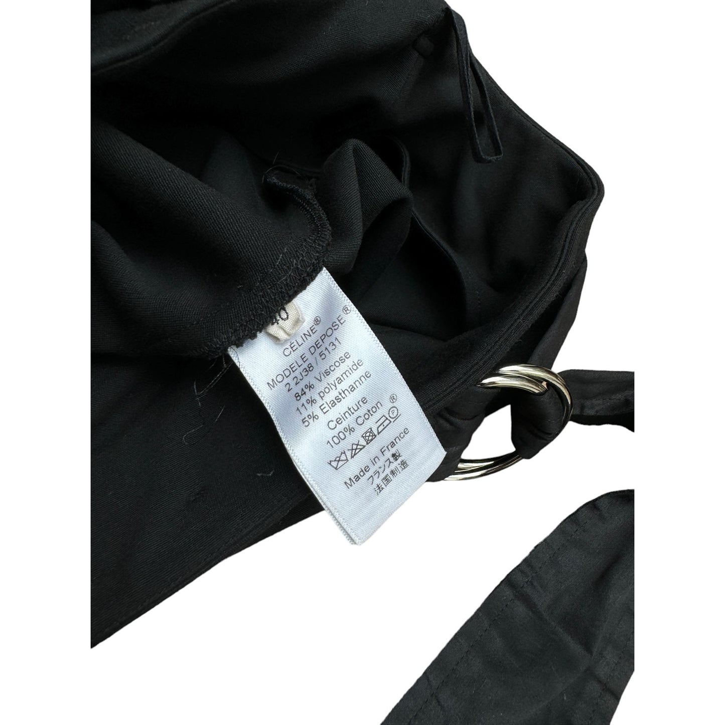 By Phoebe Philo Black Belted Skirt