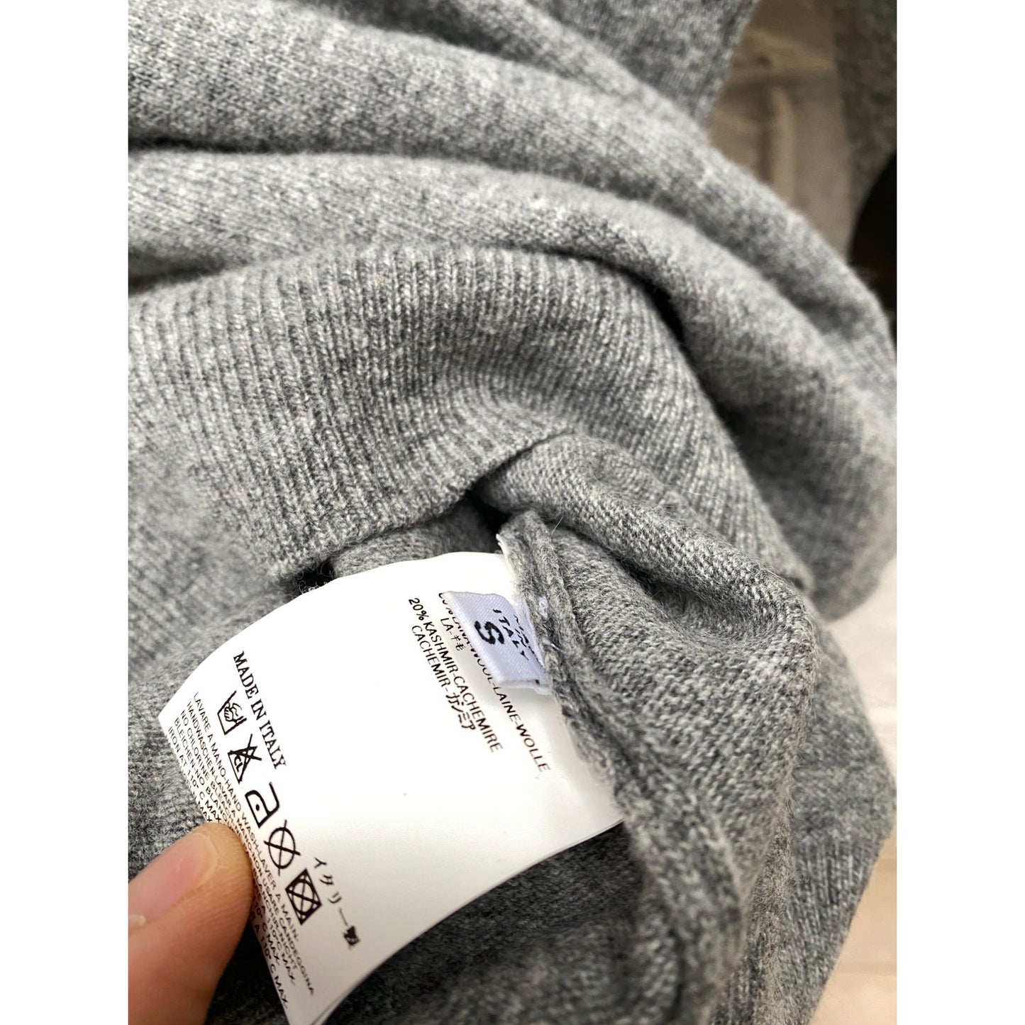 Vintage FW 2005 Grey Wool Cashmere Rollneck Iconic 4 Stitches