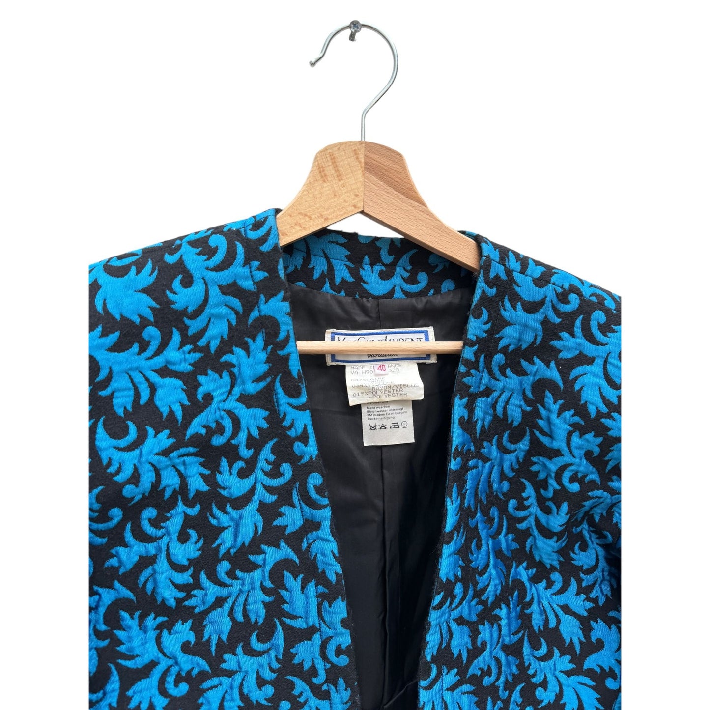 Winter 1990 Blue Blazer Jacket Size 40 fits M