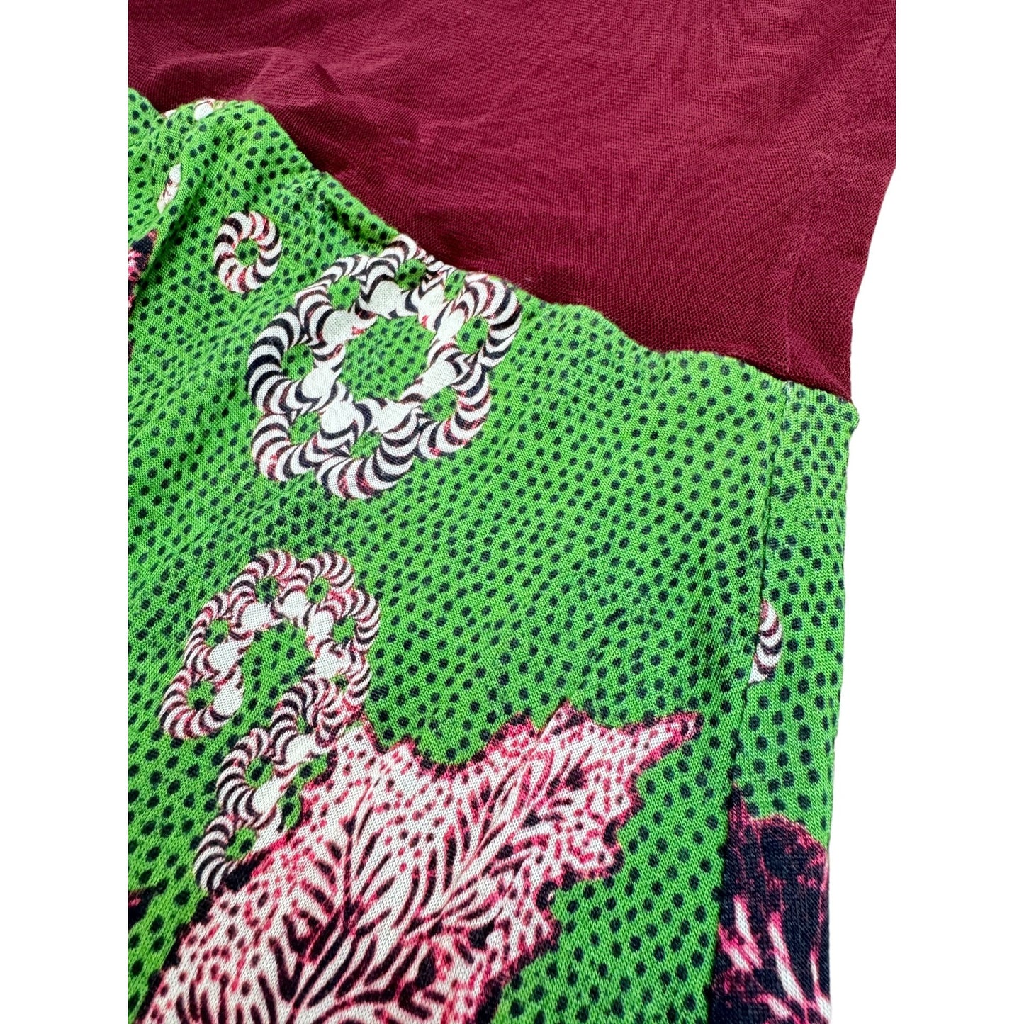 Vintage Green Nylon Skirt