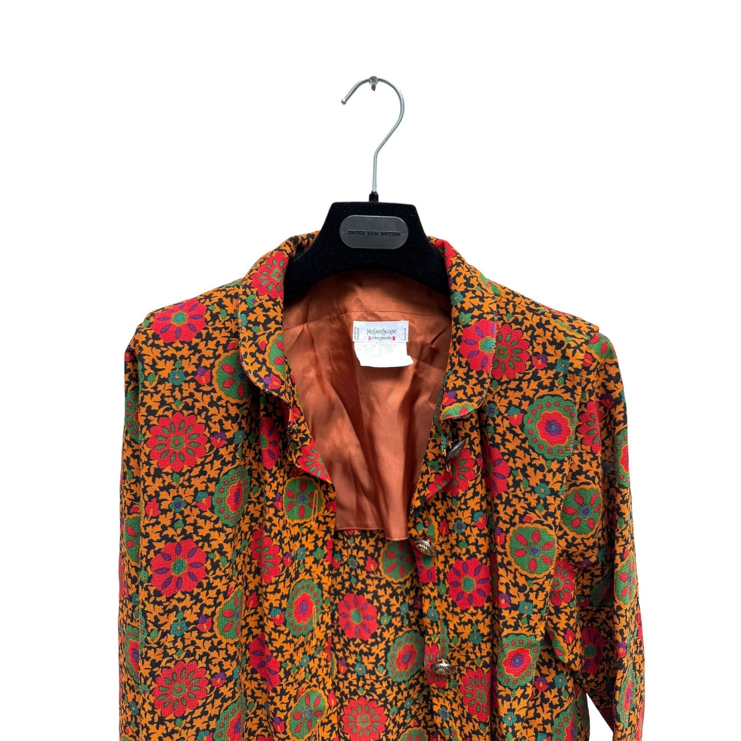 Vintage Winter 1992 Brown Moroccan Printed Coat