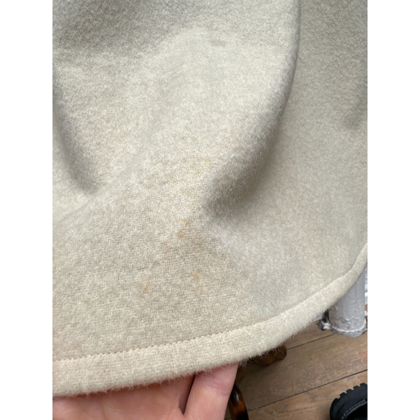 1970s Ecru Wool Cape