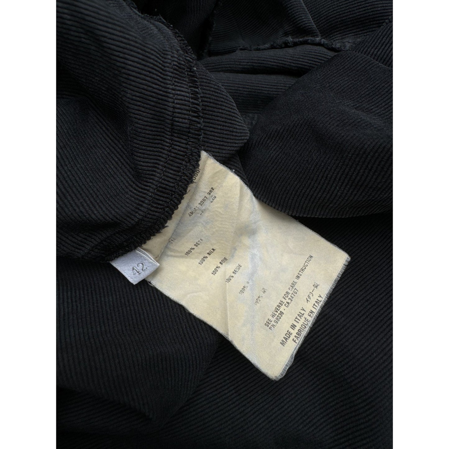 Black Silk Pleated Babydoll Top