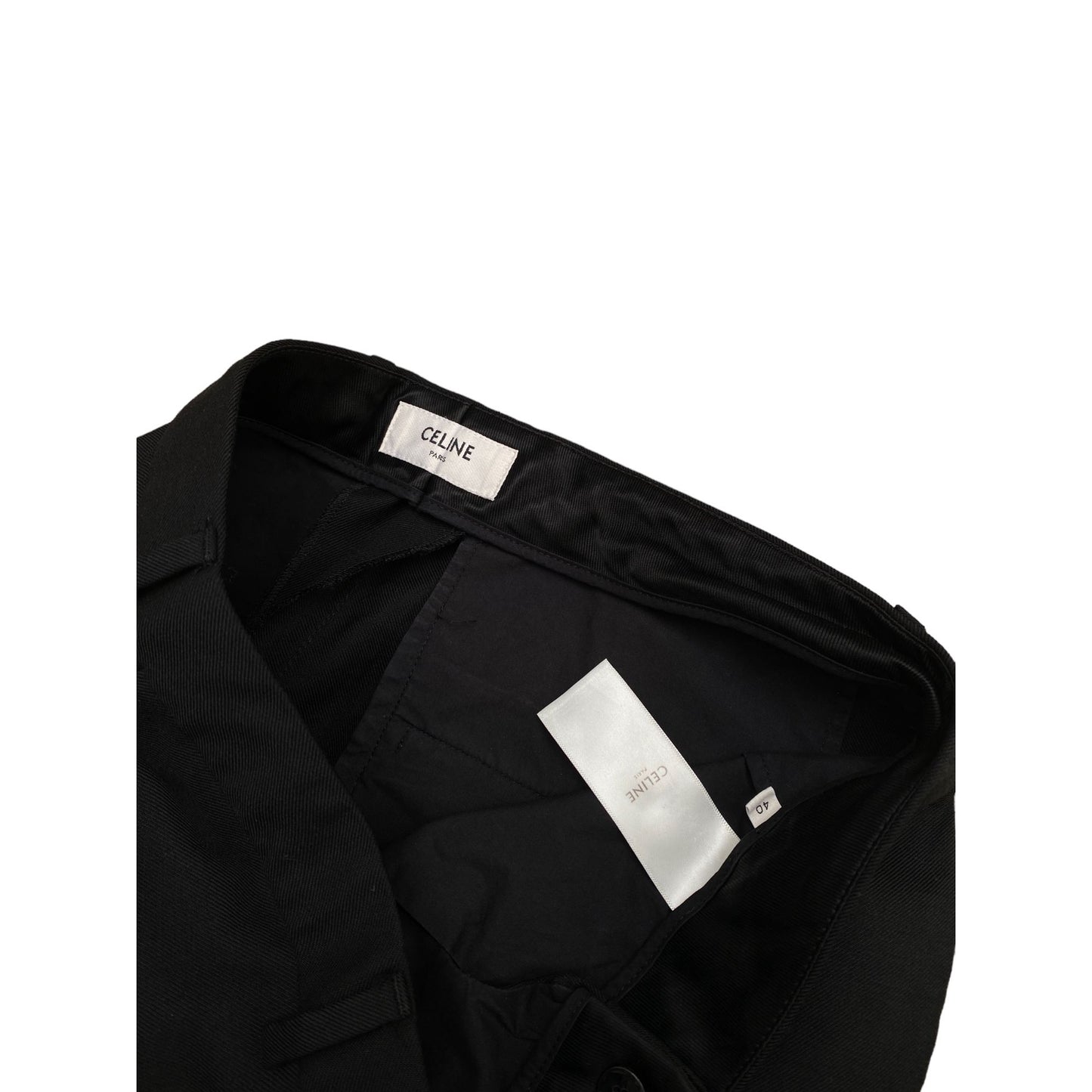 By Hedi Slimane High Waist Black Wool Pants