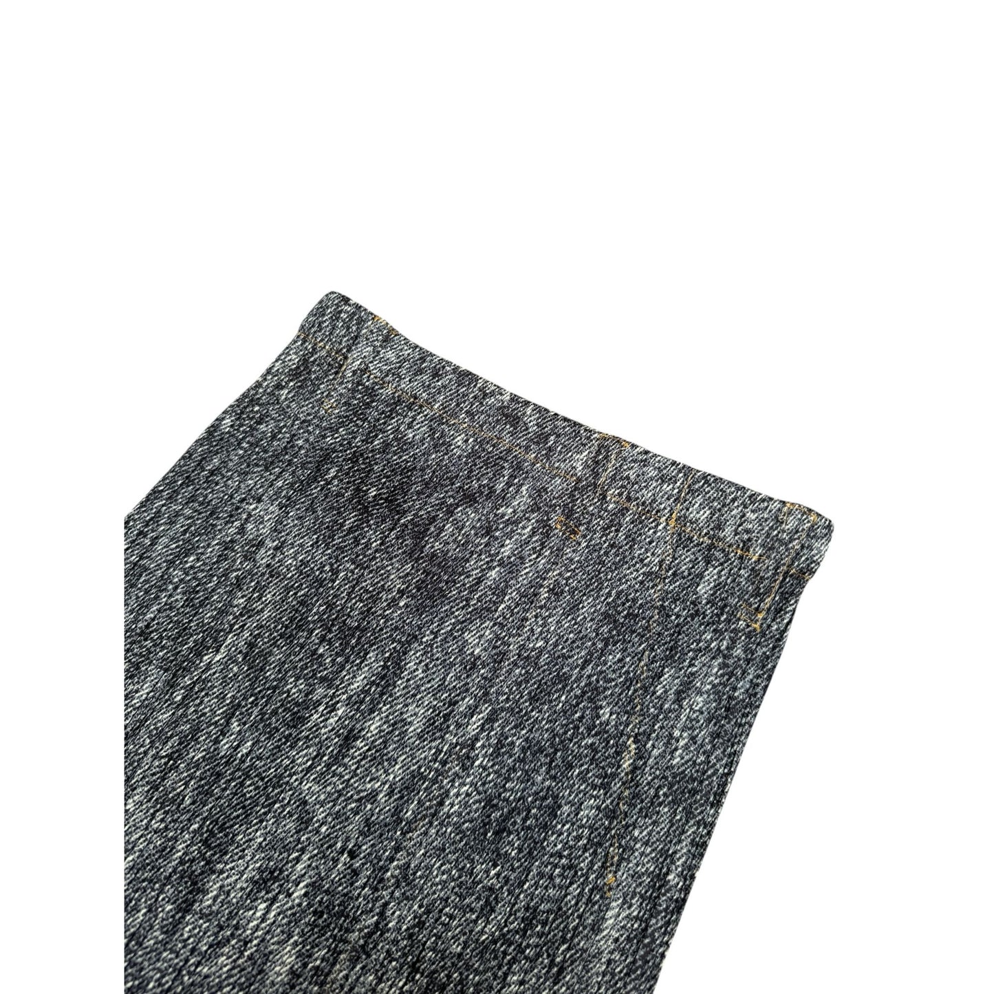 Pleats Please Navy Blue Trompe l’oeil Denim Skirt