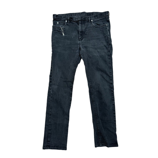 4 Stitches Zipped Black Cotton Jeans