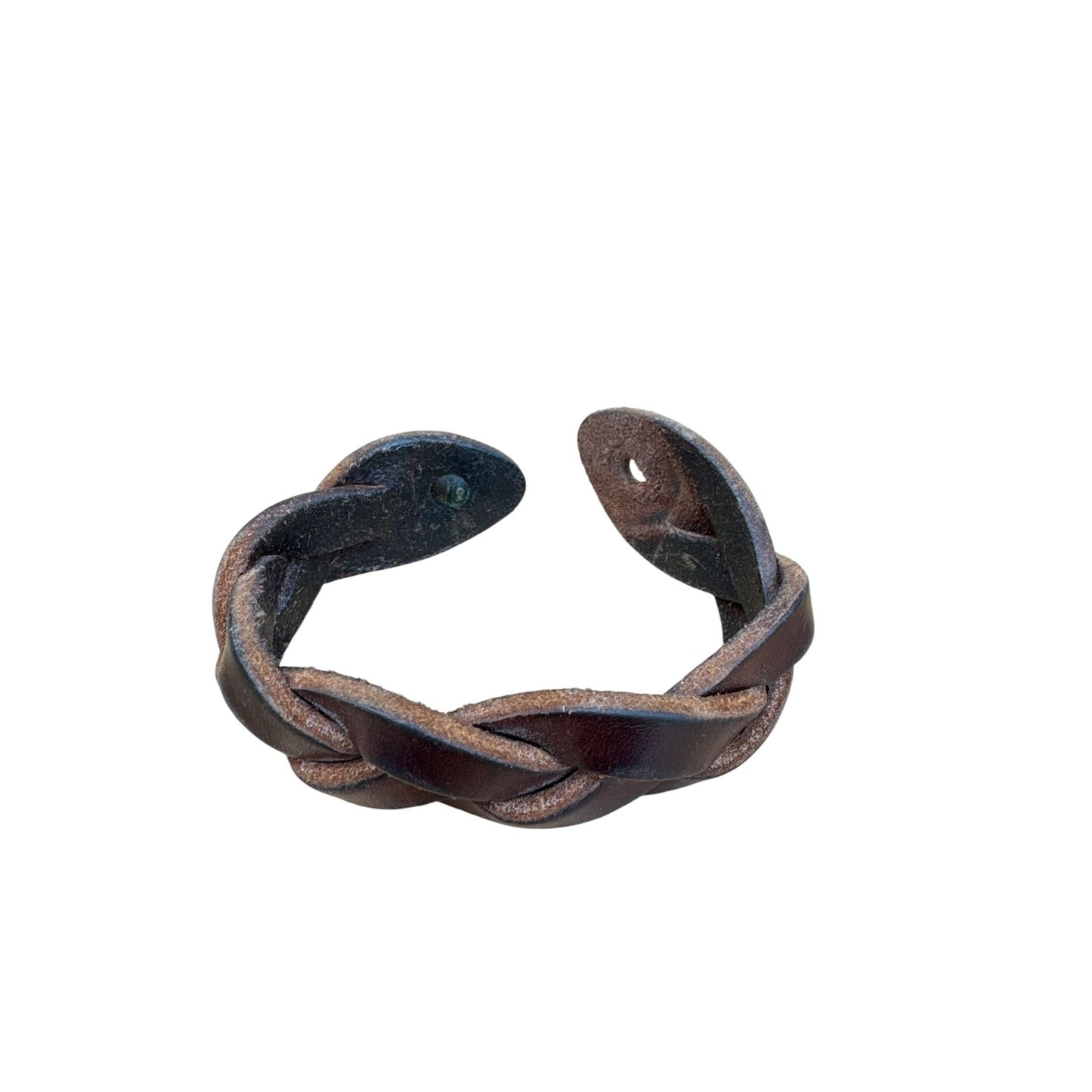Vintage 1999 Brown Braided Leather Bracelet