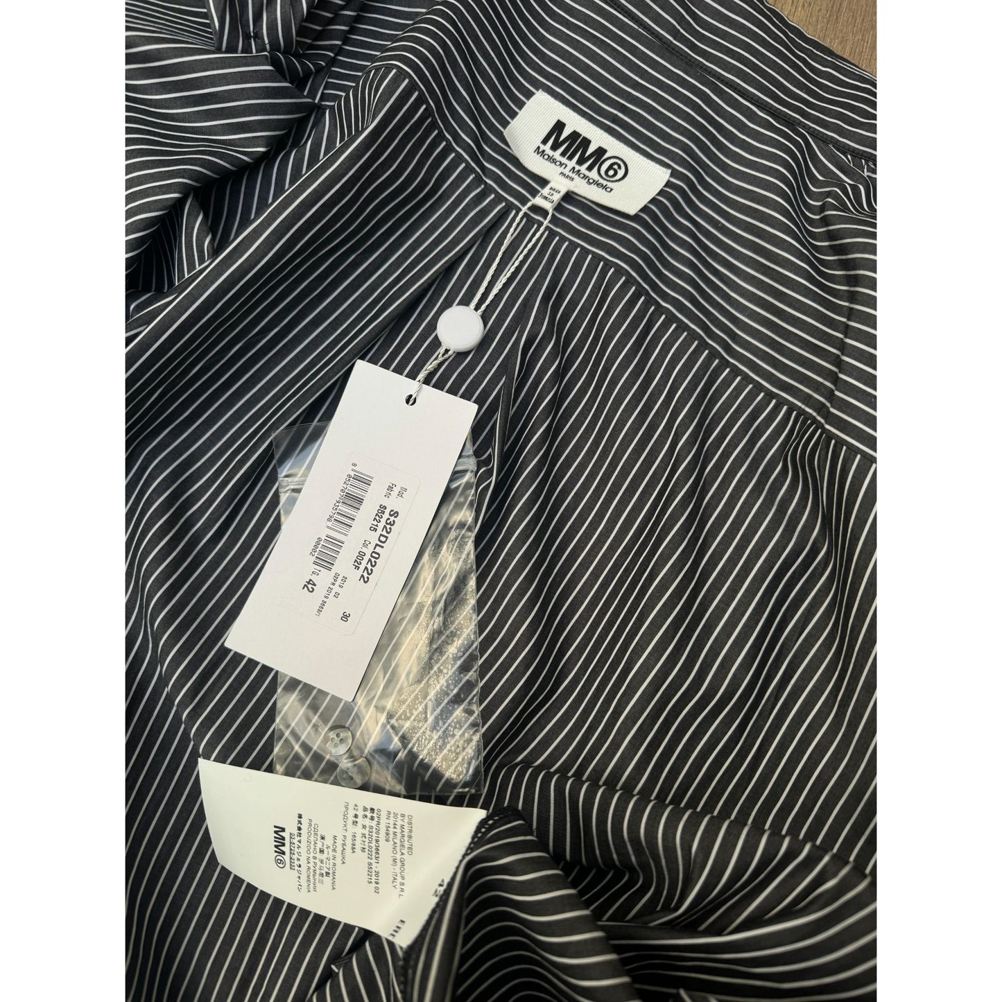 Grey Striped Cotton Shirt