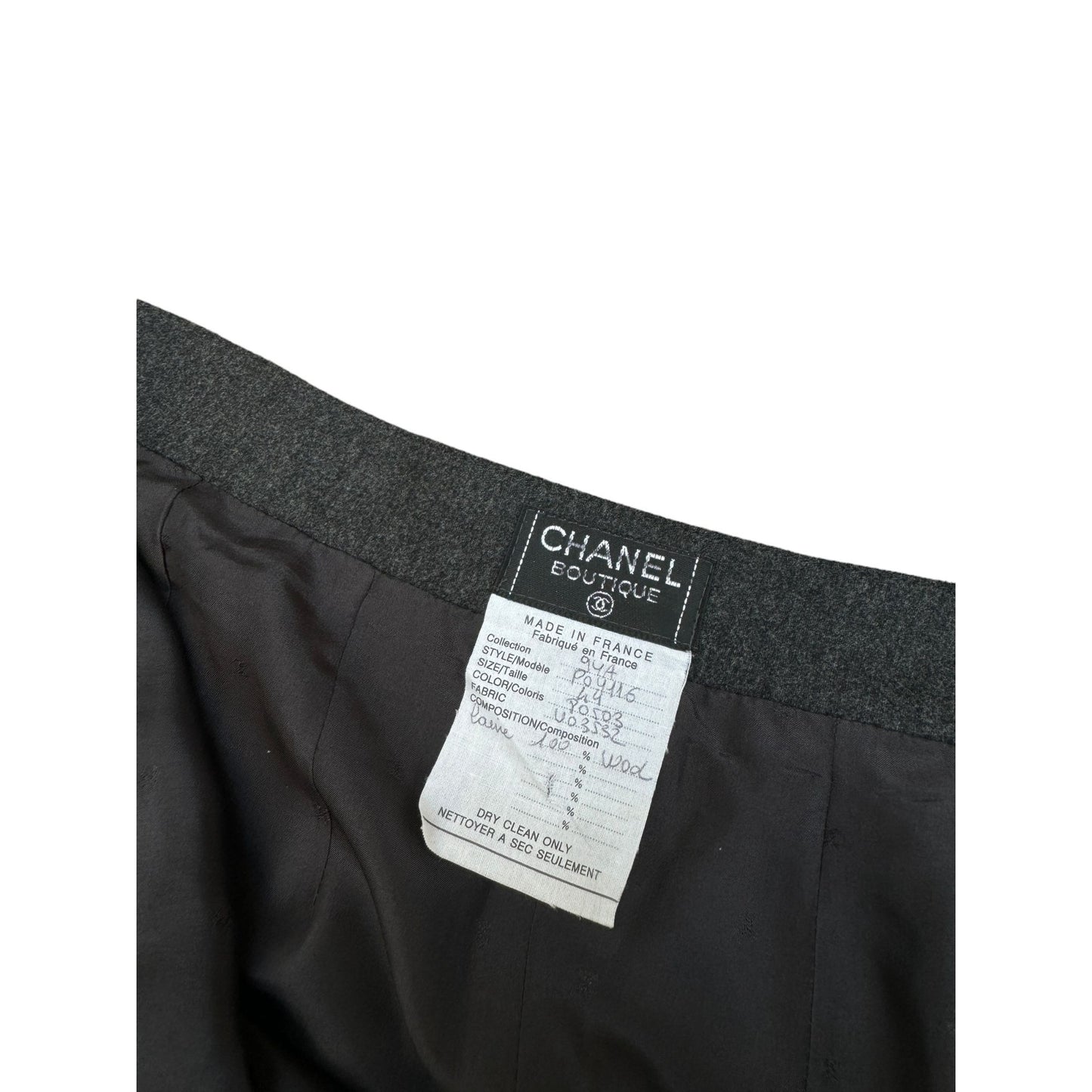 Autumn 1994 Vintage Grey Wool Skirt