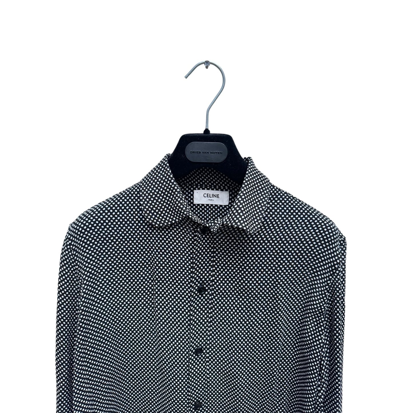 By Hedi Slimane Black White Dot Shirt