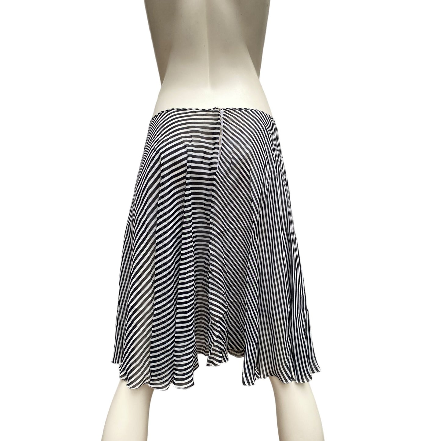 2007 Silk Like Striped Skirt Runway Line