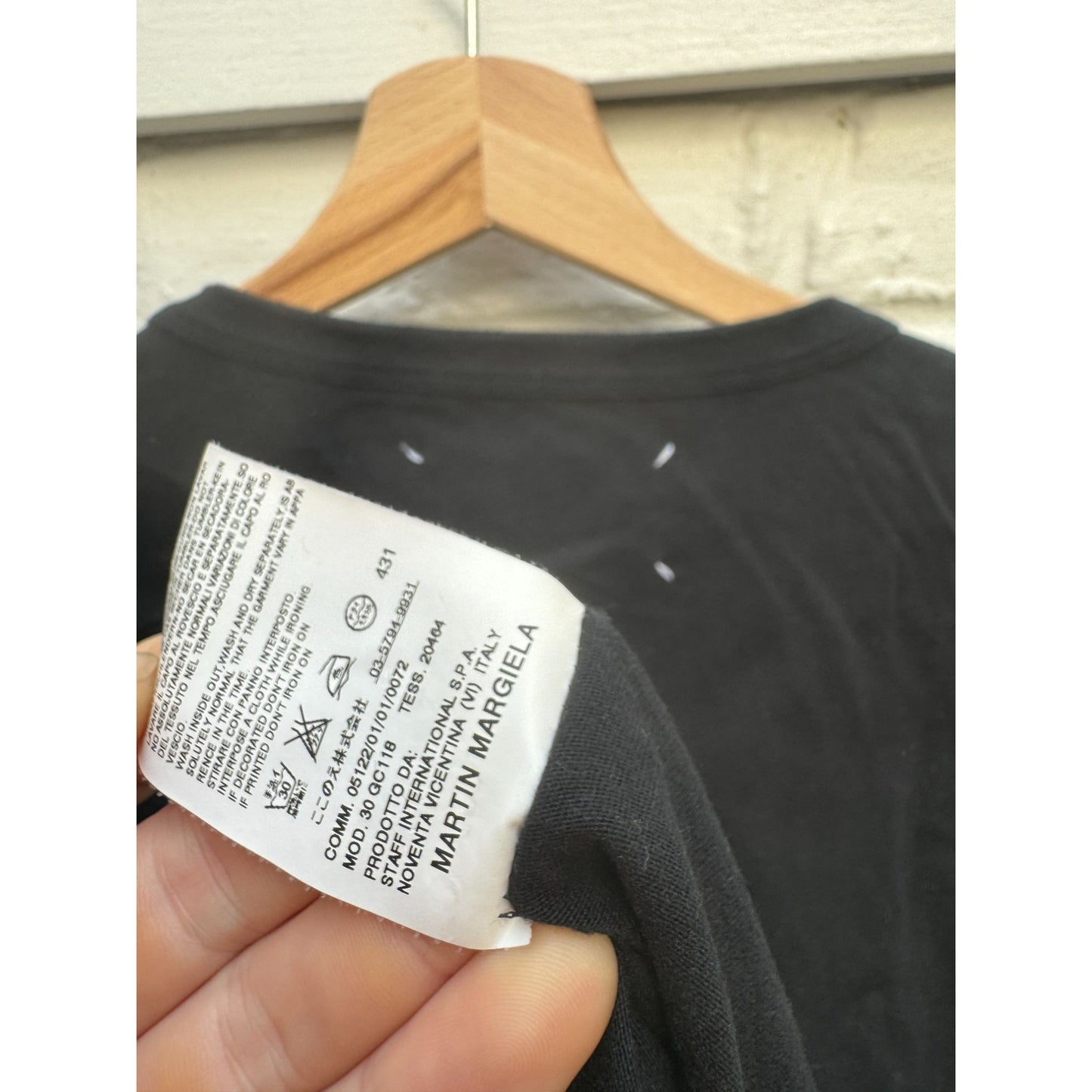 Vintage Black Trompe l’oeil Printed Tuxedo T-shirt