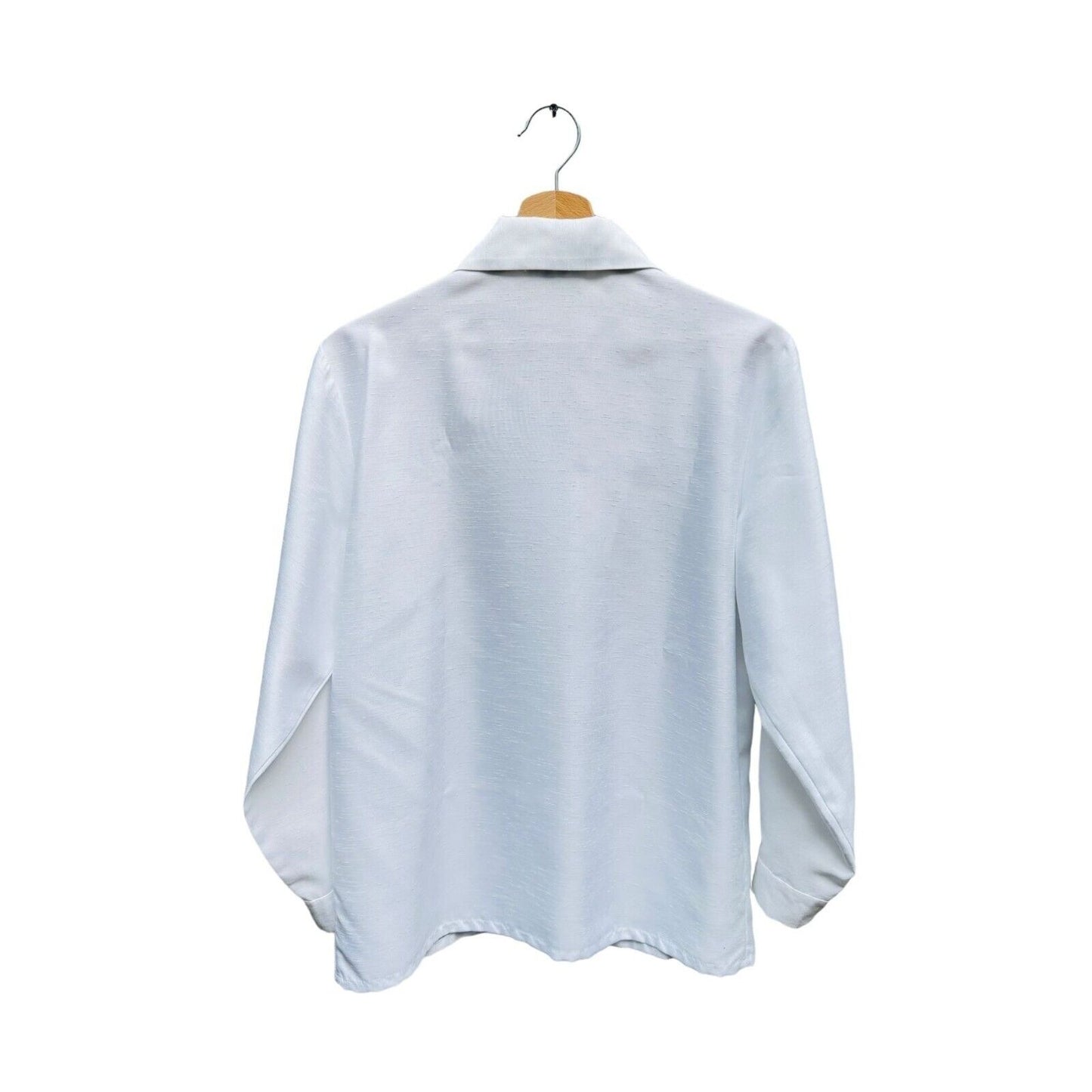 Vintage White Silk Shirt Size M