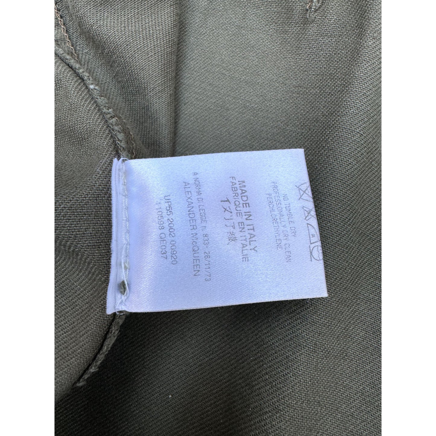 2002 Khaki Military Distressed Skirt