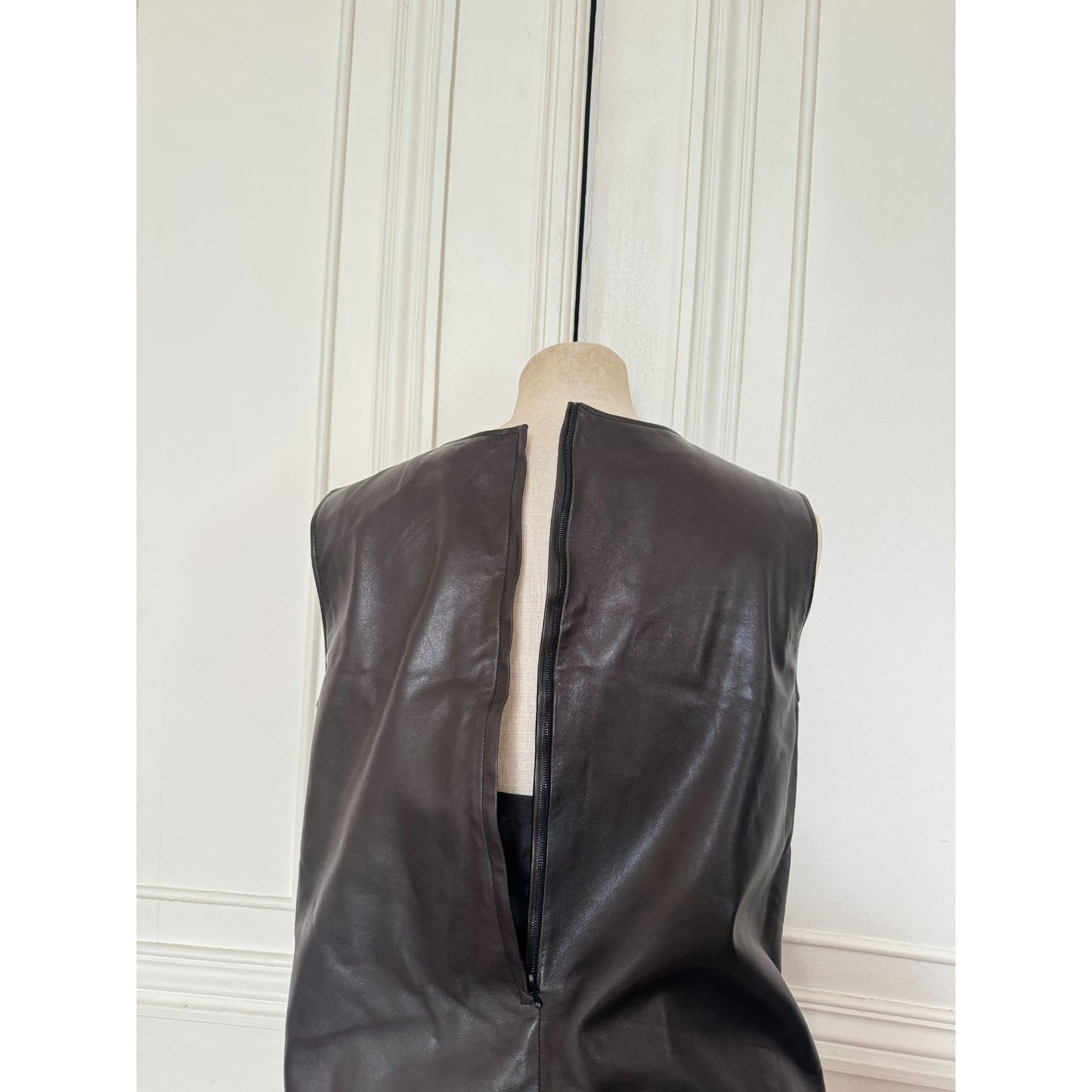 Martin Margiela 1990s Brown Lambskin Leather Sleeveless
