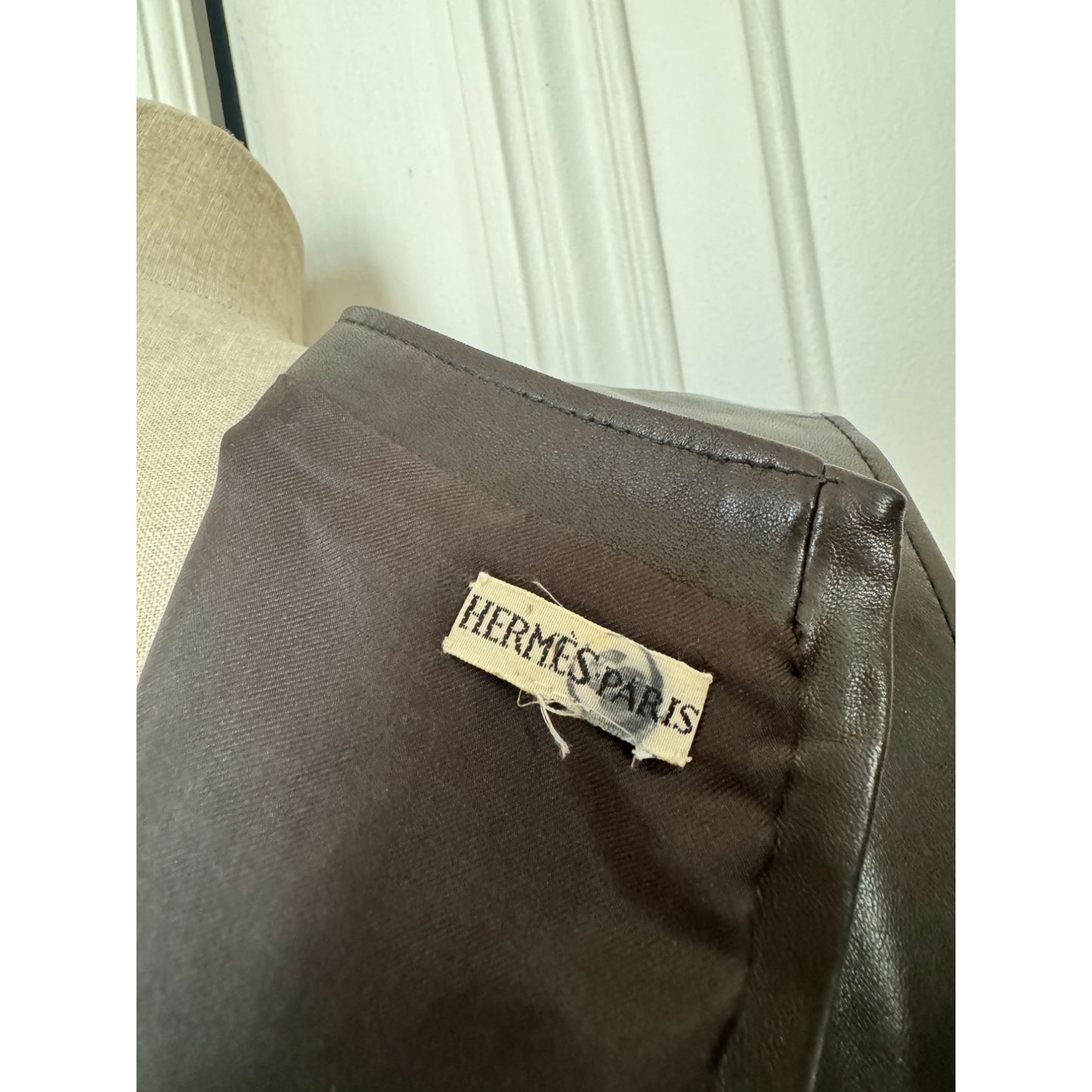 Martin Margiela 1990s Brown Lambskin Leather Sleeveless