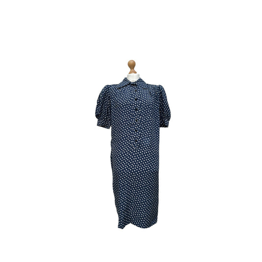 1970s Polka Dot Silk Dress