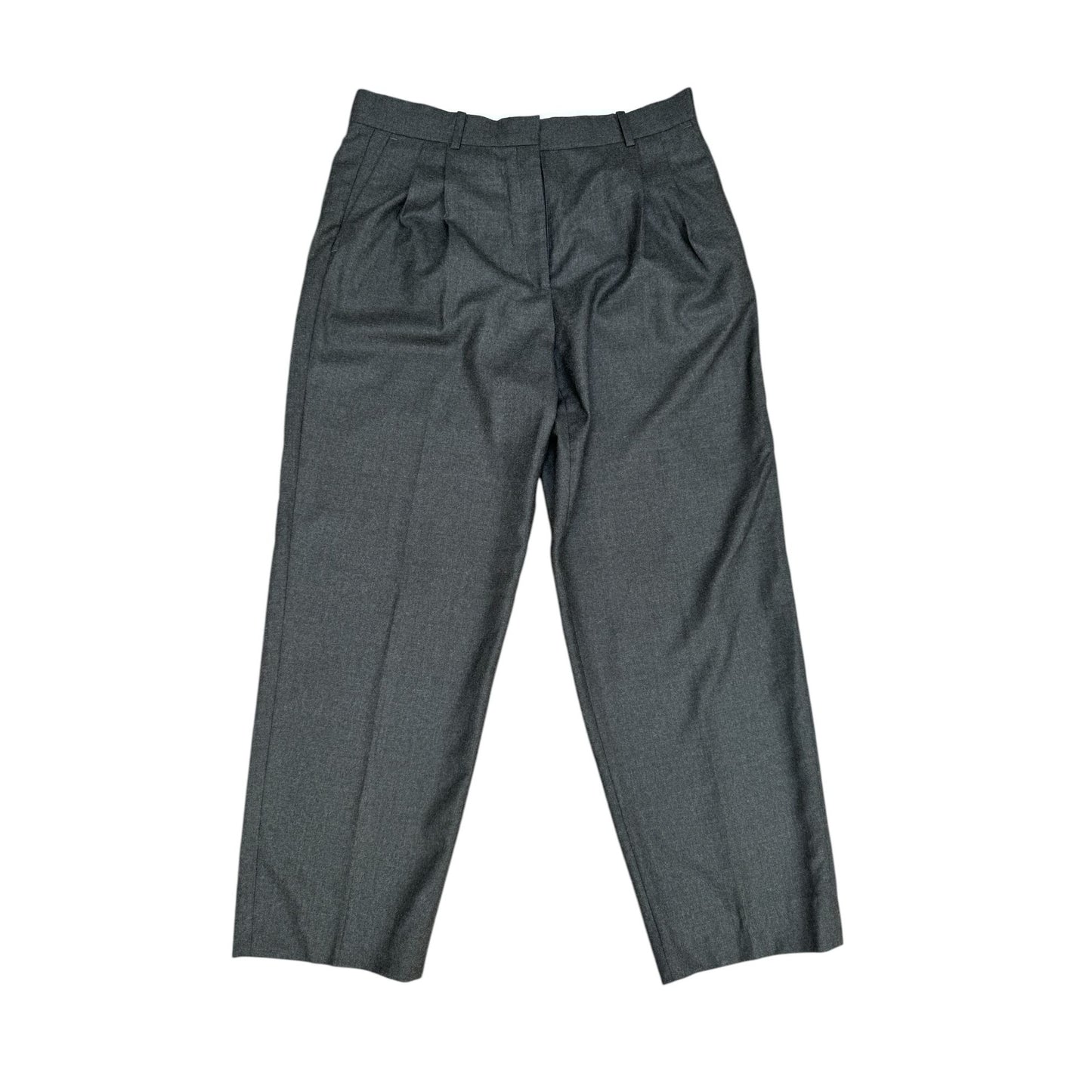 Grey Wool Cashmere Wide Pants