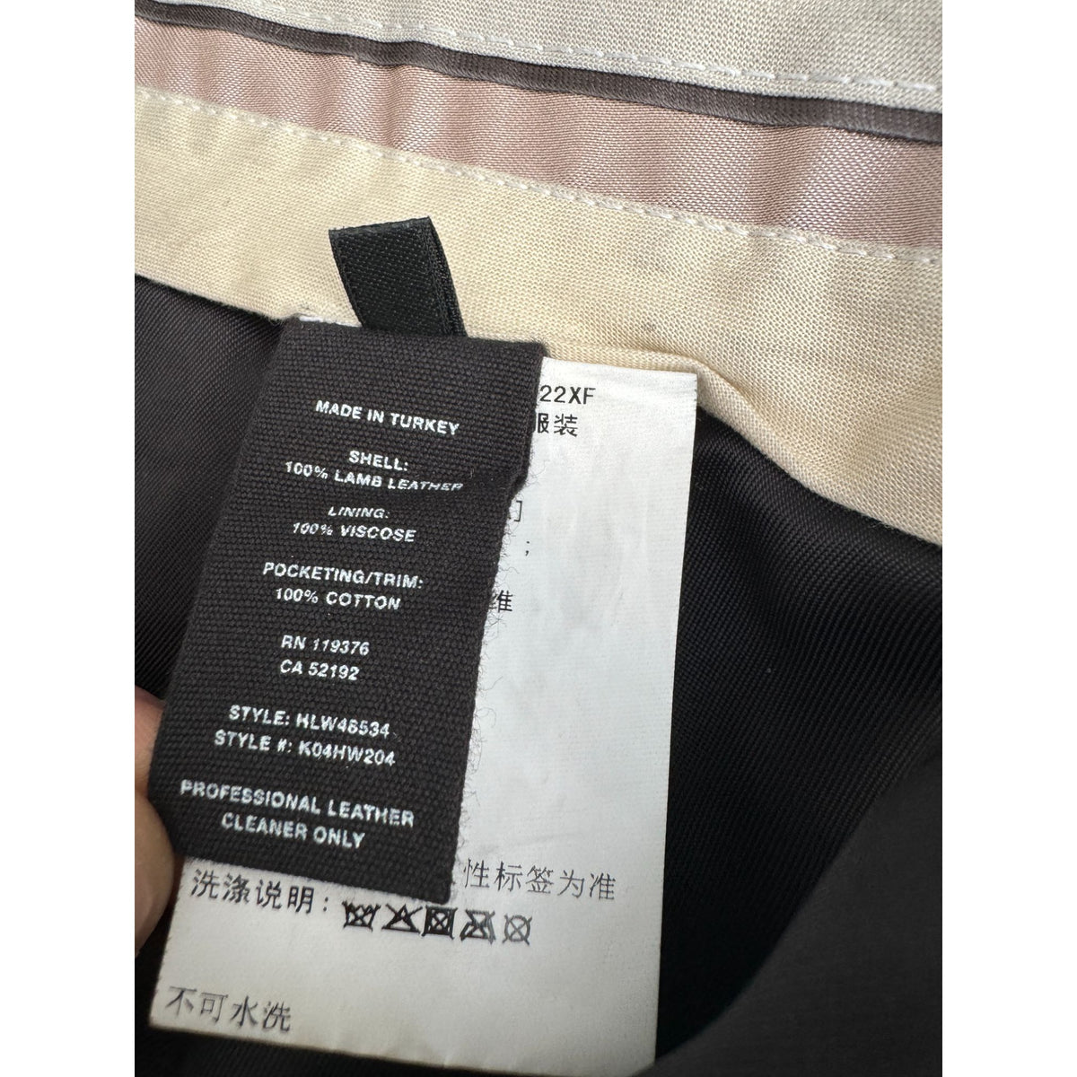 Black Lamb Leather Belted Shorts