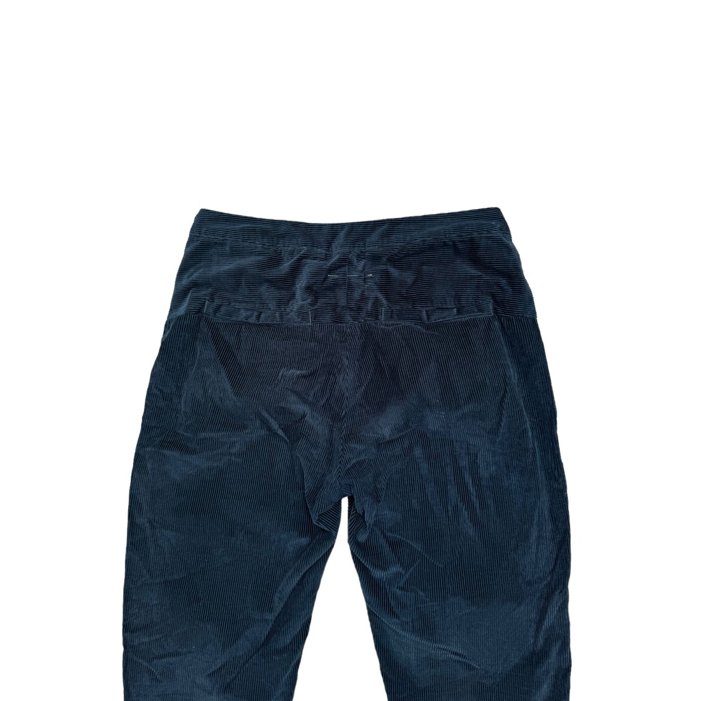 Navy Velvet Pants Regular Fit