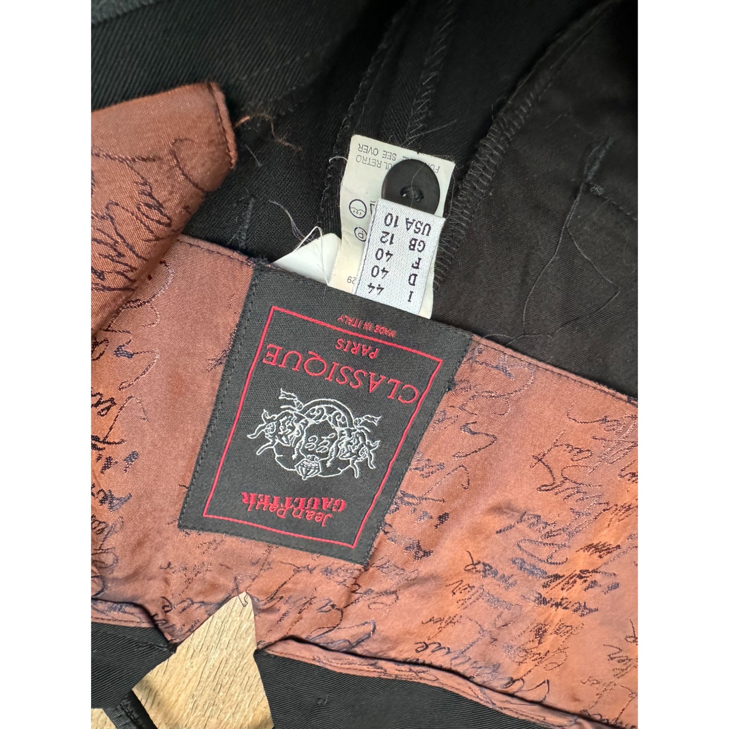 Vintage Wide Black Wool Pants with Suspenders