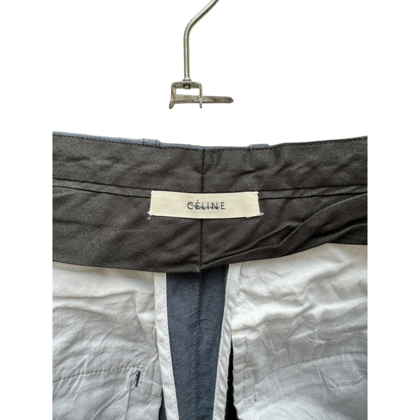 By Phoebe Philo Navy Wide Linen Pants