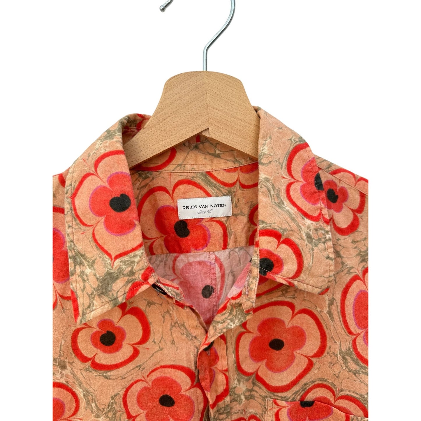 Orange Floral Shirt