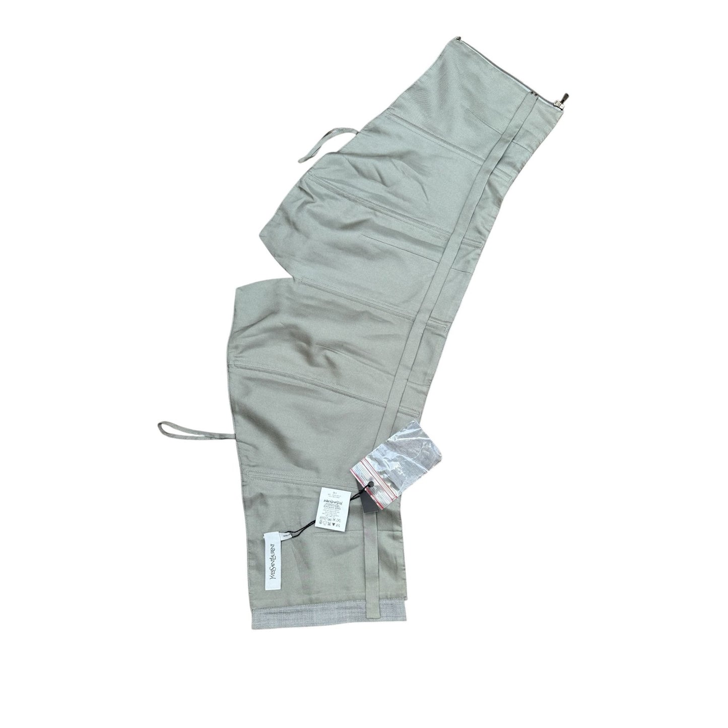 Grey Wool-Silk Bustier Top