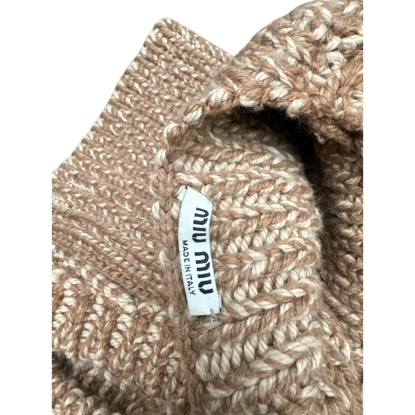 Beige Wool Open Back Vest