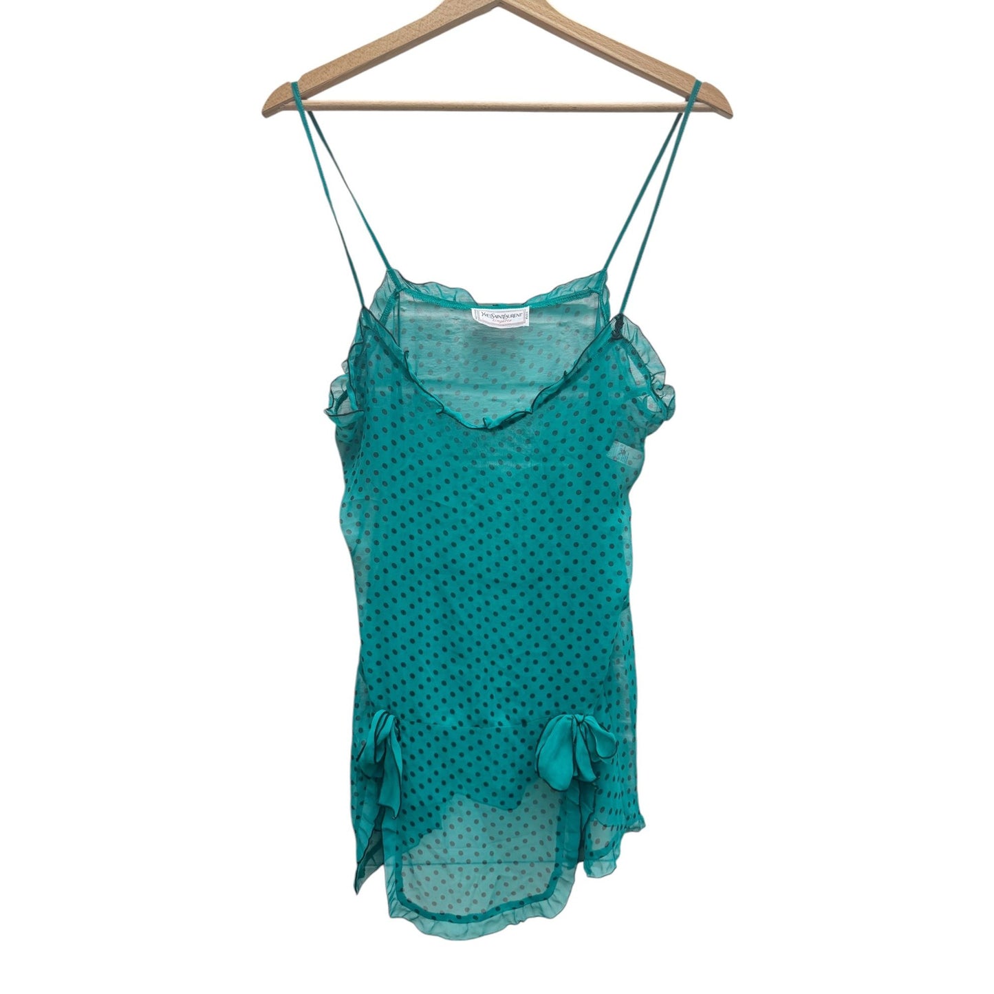 Vintage Green Dot Lingerie Top