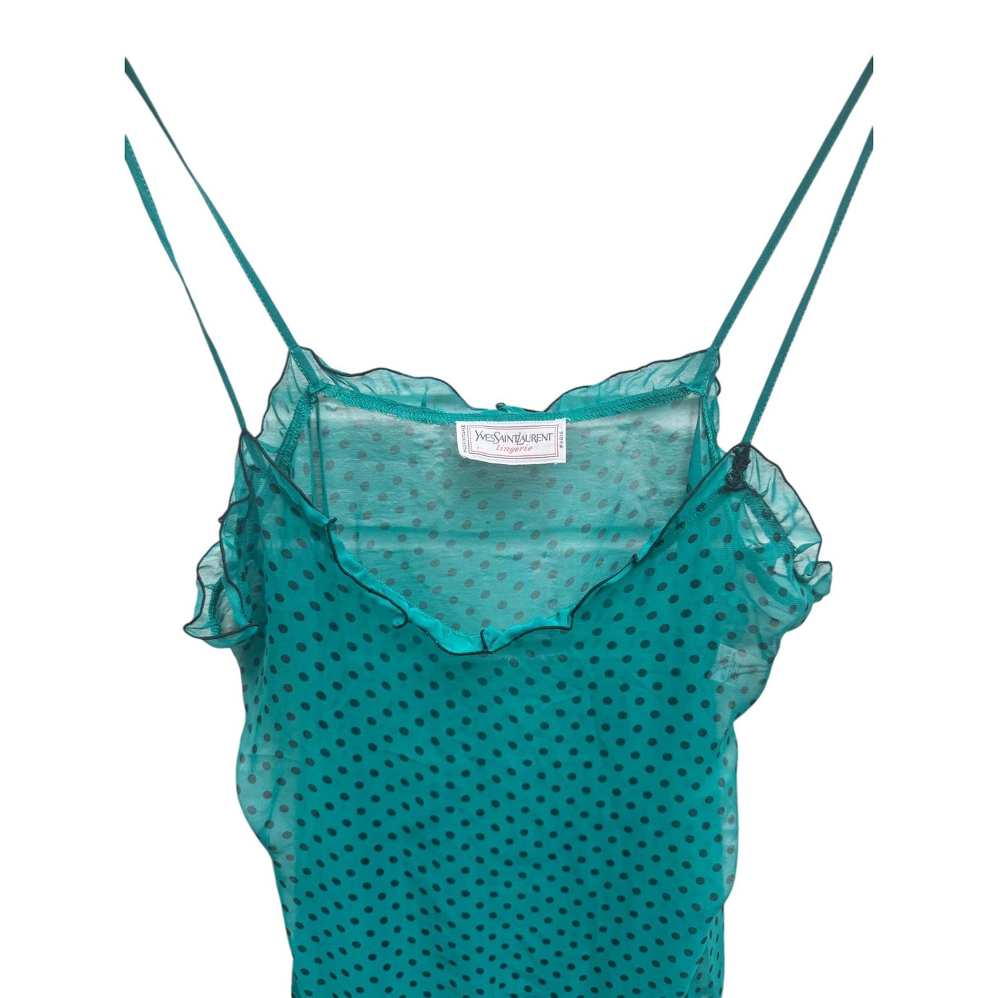 Vintage Green Dot Lingerie Top