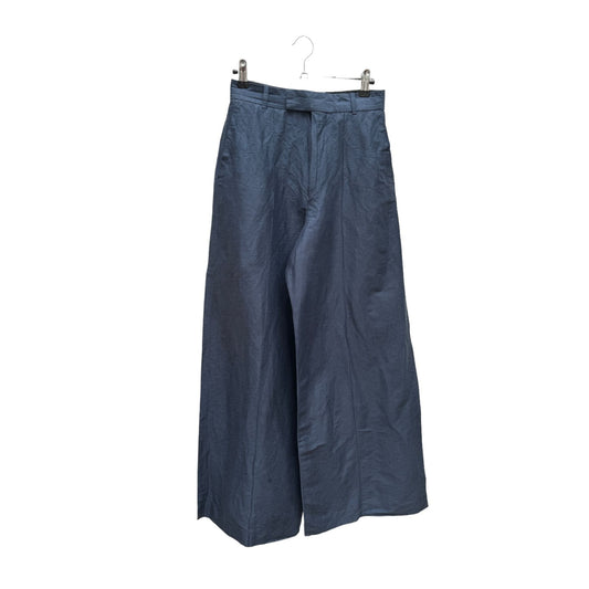 By Phoebe Philo Navy Wide Linen Pants