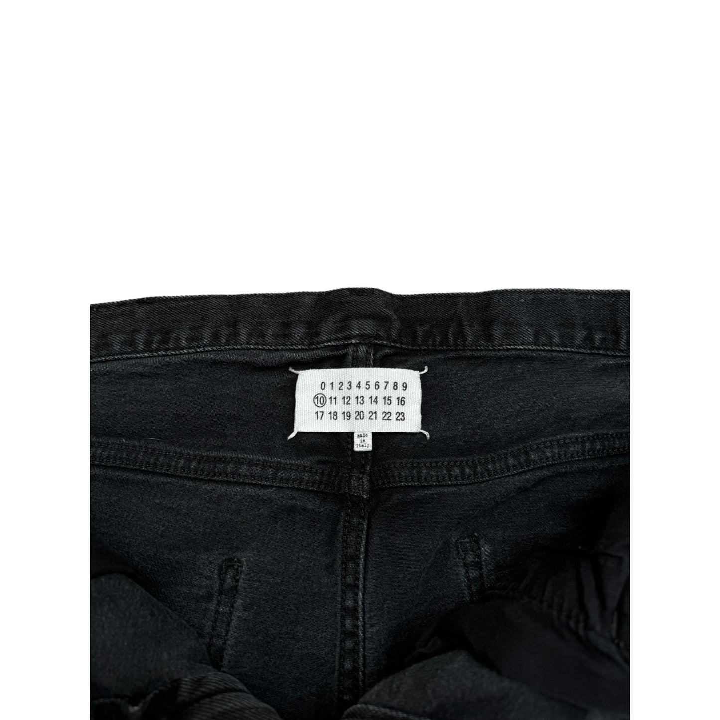 4 Stitches Zipped Black Cotton Jeans