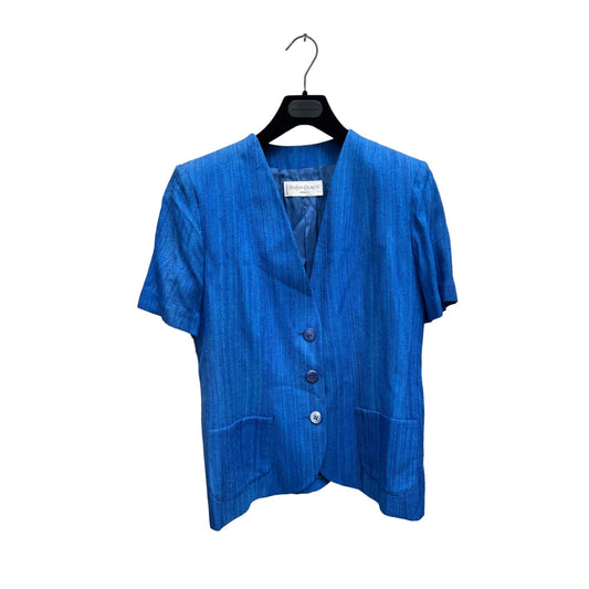 Vintage Blue Short Sleeves Jacket
