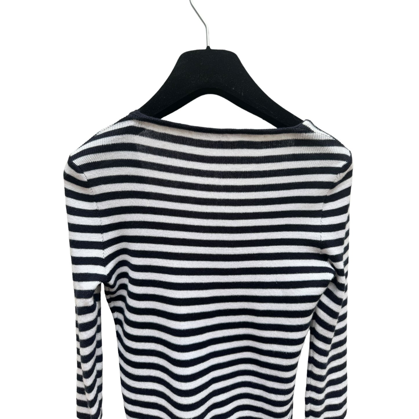 Sample Navy White Striped Knit Longsleeves