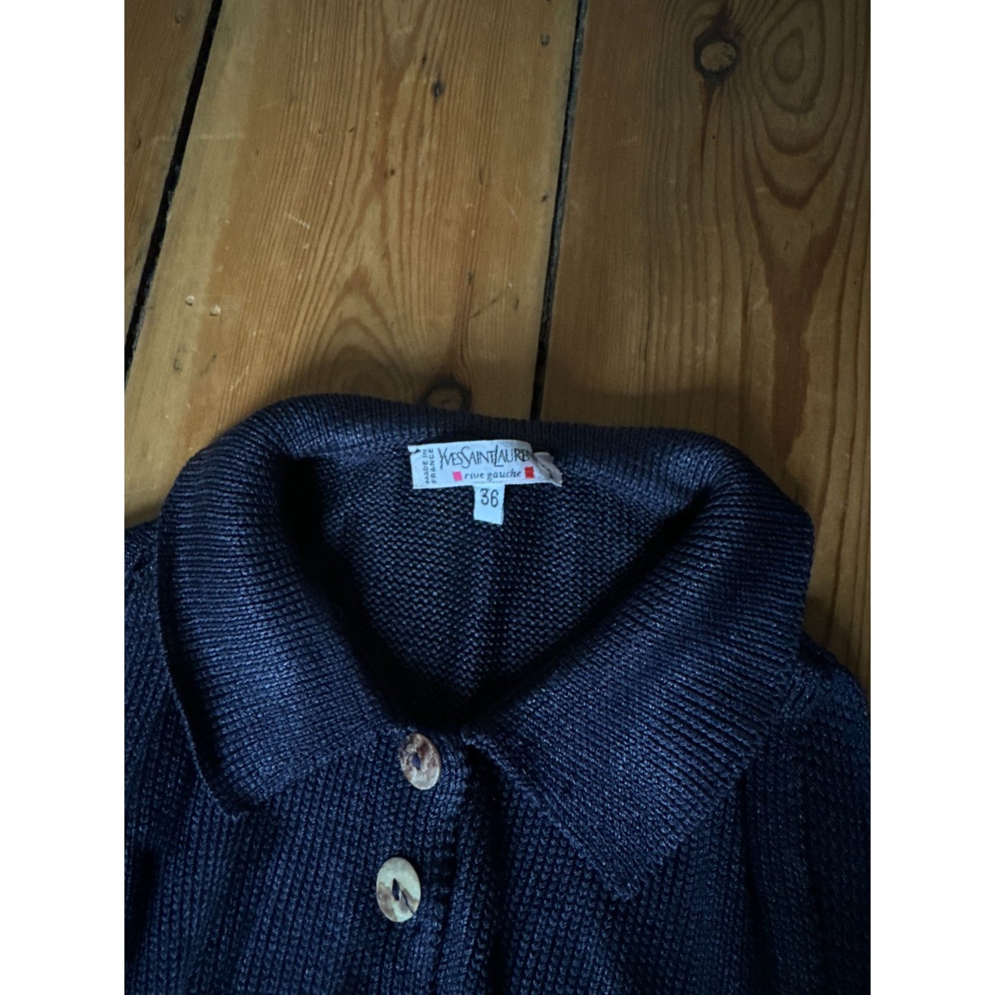 1980s Navy Knit Vest