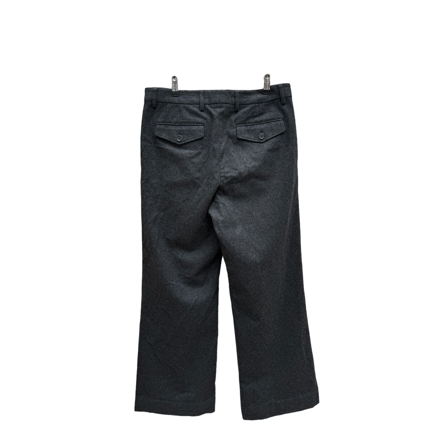 Grey Wool Wide Pants