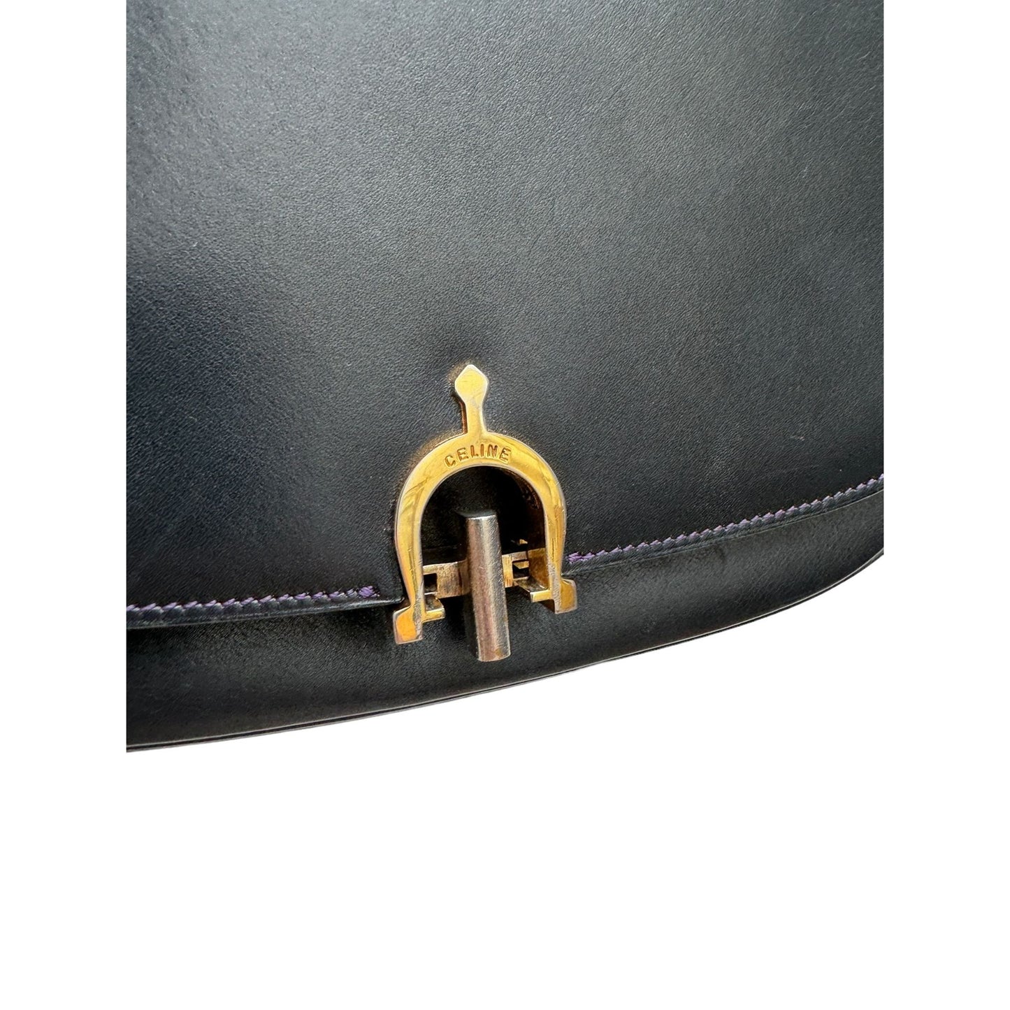 Crecy Vintage Black Leather Bag