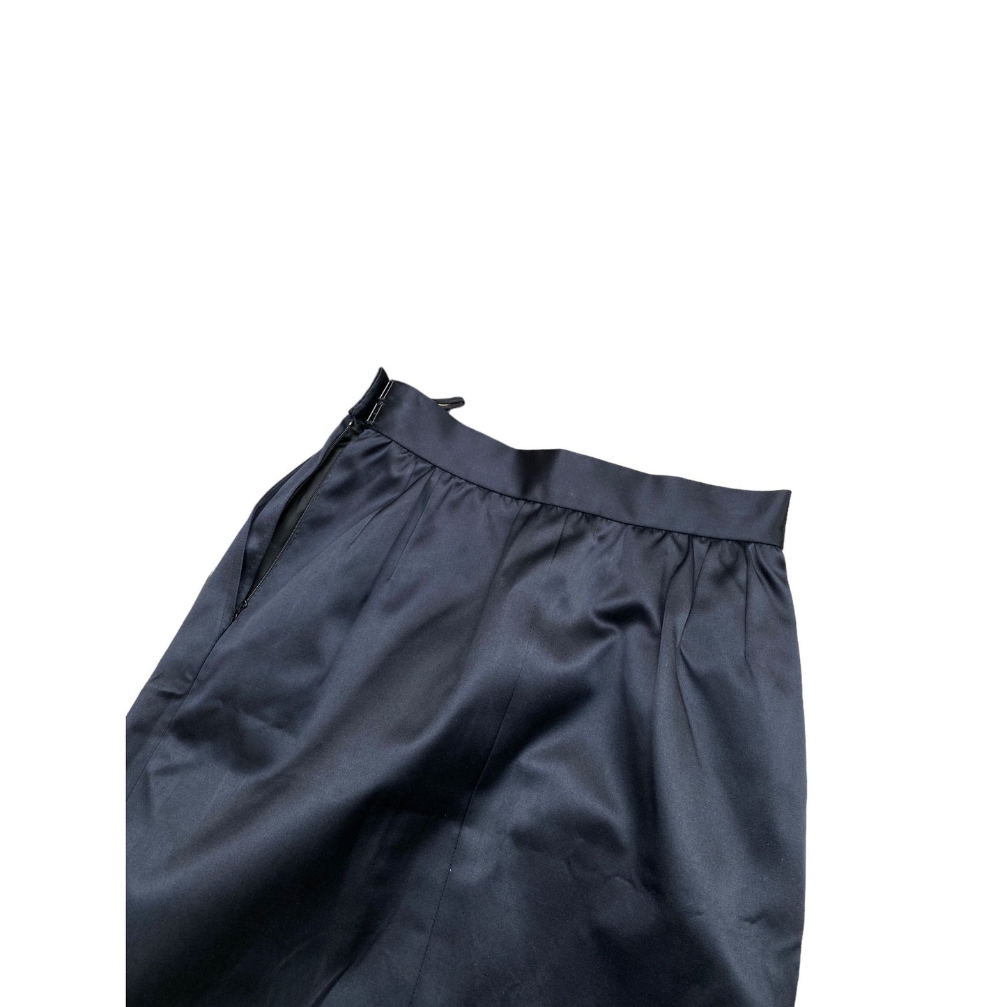 1970S Black Viscose Skirt