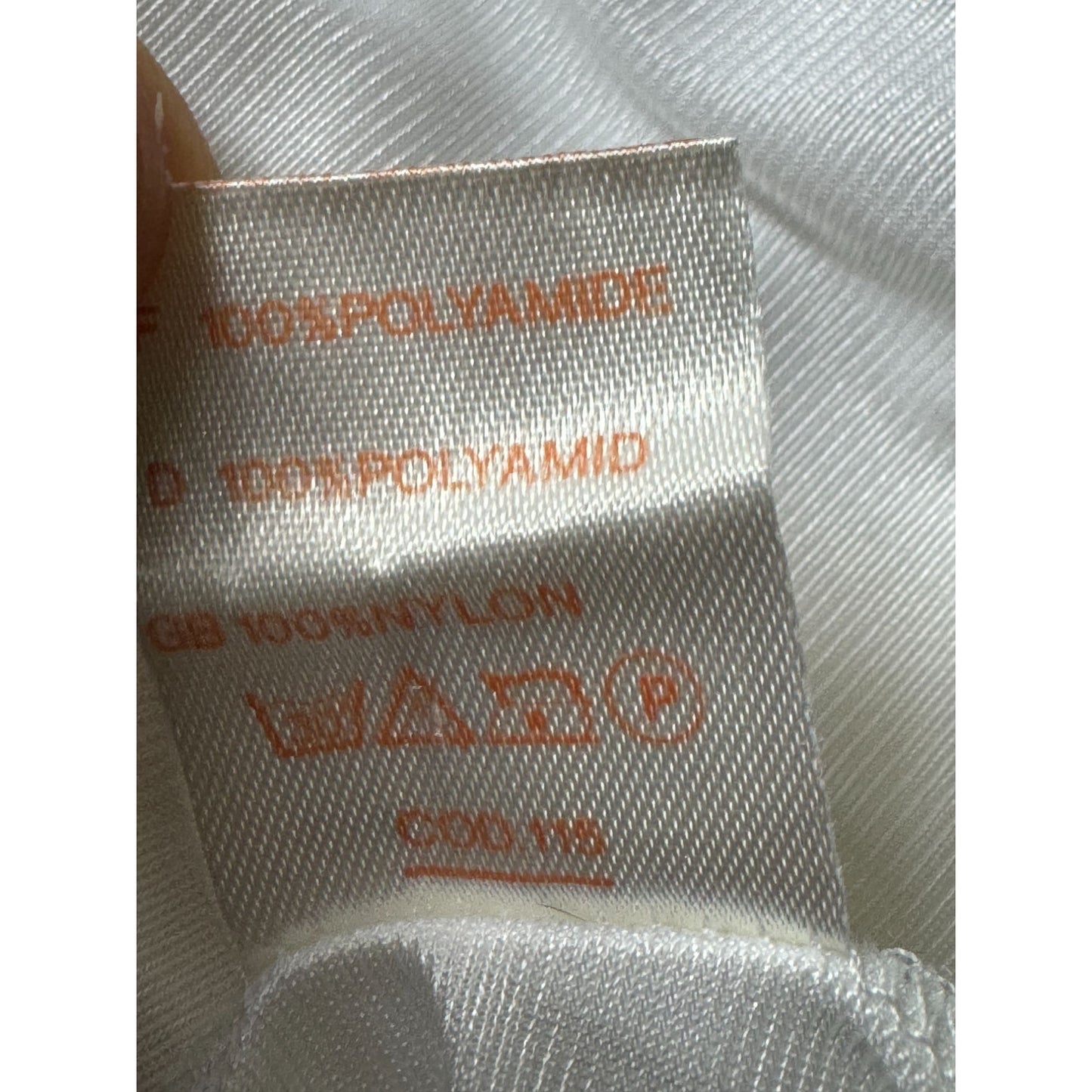 1980s White Nylon Slip Dress